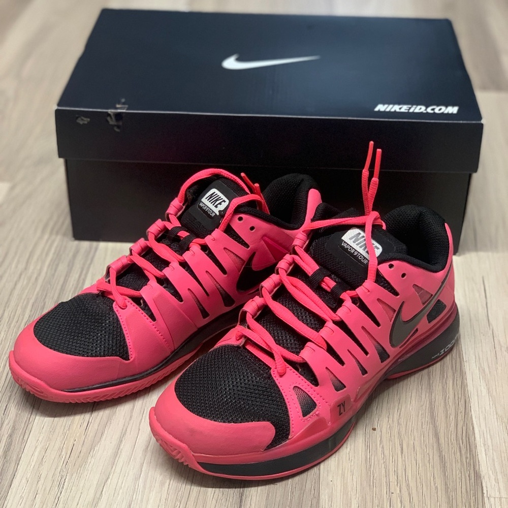 Nike Zoom Vapor 9 Tour  Pink and Black  Women's Running Tennis Shoes Size 6.5W